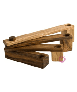 جاشمعی چوبی شیک و خوشگل چوبی تیره با چوب گردو