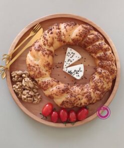 بشقاب چوبی گرد بزرگ