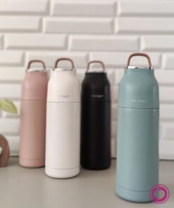 فلاسک دسته چرمی یان بن yan ben y-058 با حجم 350 میلی لیتر