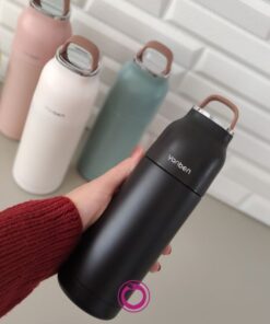 فلاسک دسته چرمی یان بن yan ben y-058 با حجم 350 میلی لیتر