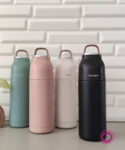 فلاسک دسته چرمی یان بن yan ben y-058 با حجم 350 میلی لیتر