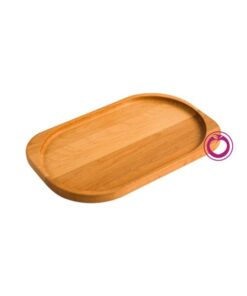سینی چوبی منحنی کوچک نیموود رنگ روشن