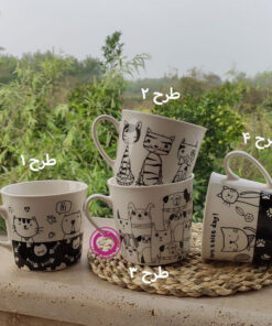 ماگ سرامیکی طرح گربه و دوستانش