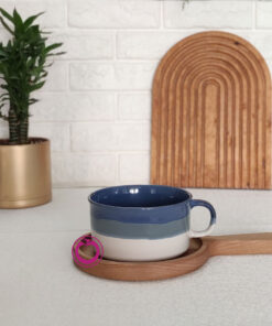 Wave design single-handle soup ladle